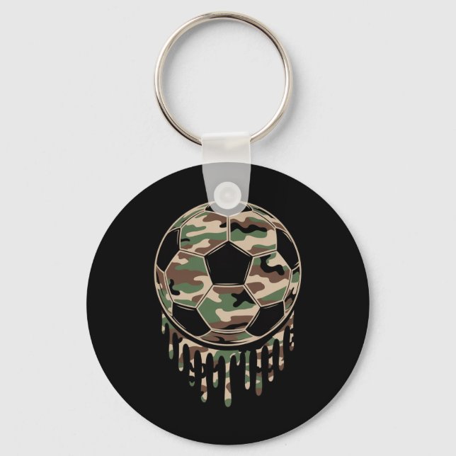 Porte-clés Camo Football Drip Camouflage Coquette  (Recto)