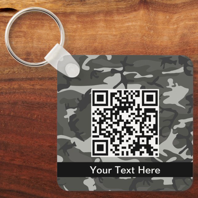 Porte-clés Camo gris, Camouflage, Militaire, Armée (Recto)