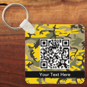 Porte-clés Camo jaune et vert, camouflage, militaire, armée