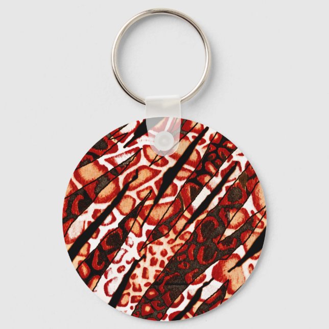Porte-clés Camo léopard rouge (Recto)