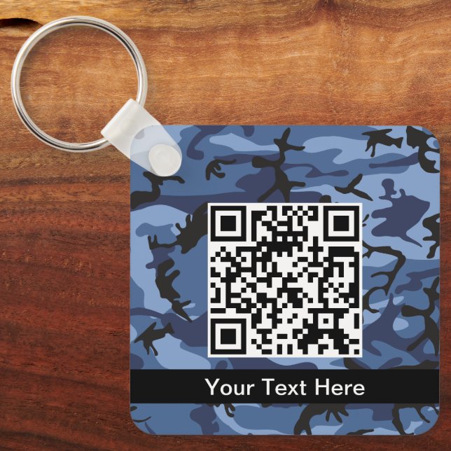 Porte-clés Camo Navy, camouflage bleu, Militaire, Armée (Recto)