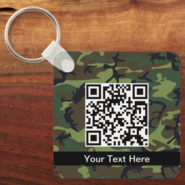 Porte-clés Camo Vert, Camouflage, Militaire, Armée (Recto)