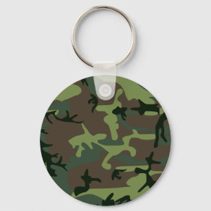 Porte-clés Camouflage Camo Green Brown Pattern