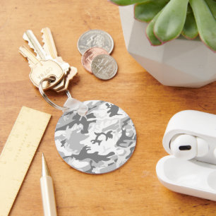 Porte-clés Camouflage gris neige d'hiver, Militaire, Armée