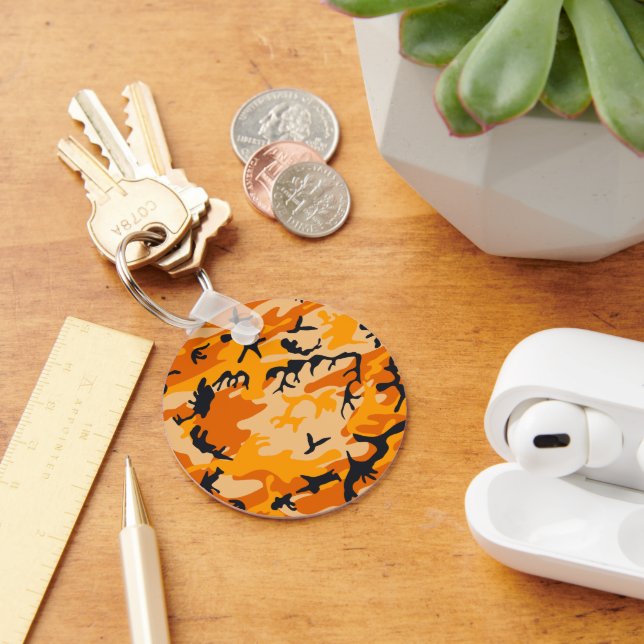 Porte-clés Camouflage orange, Militaire, Armée (Bureau)