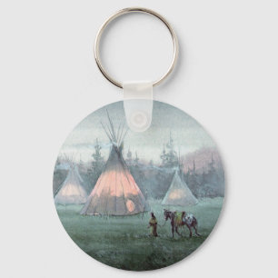 Porte-clés CAMP BRUMEUX de TIPI par SHARON SHARPE