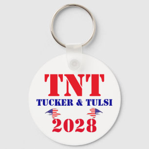 Porte-clés Campagne TNT Tucker & Tulsi 2028 Président USA