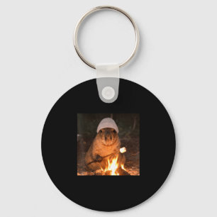 Porte-clés Campement de capybara mignon guimauves au feu de c