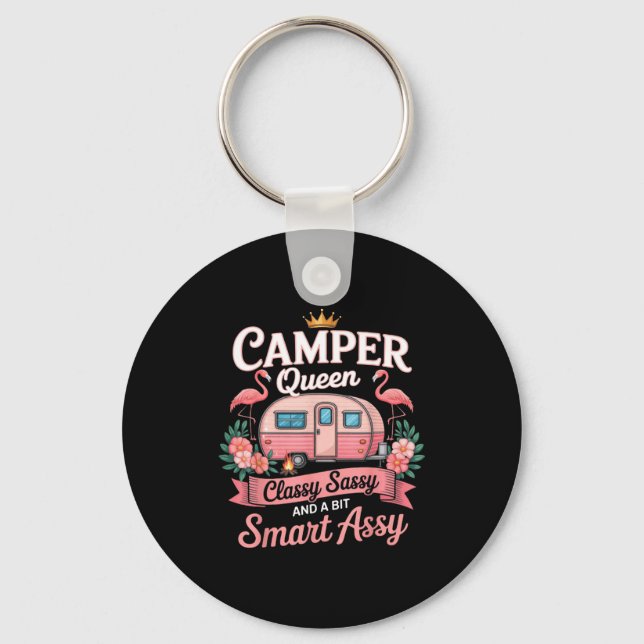 Porte-clés Camper Queen Cly Sy Smart Y Camng Rv Women  (Recto)
