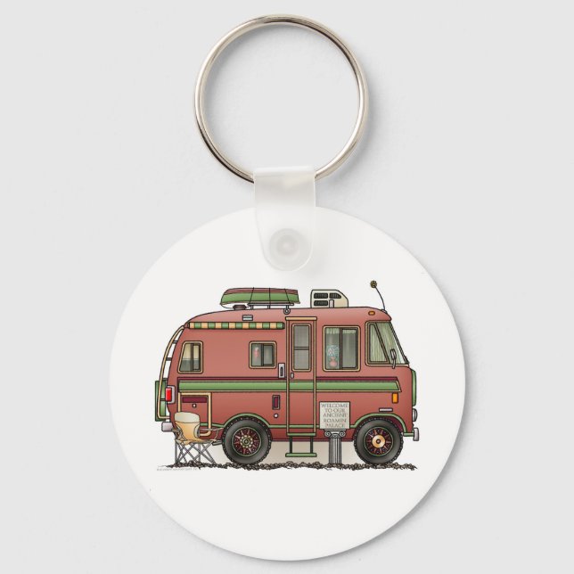 Porte-clés Camping à moteur Travco RV (Recto)
