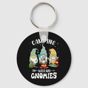 Porte-clés Camping avec mes gnomes drôle de camp de gnomes