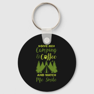 Porte-clés Camping Camper Cadeau de café