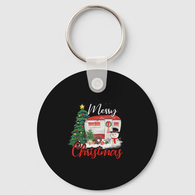 Porte-clés Camping Christmas Tree Chemise Lights Cadeau Campi (Recto)