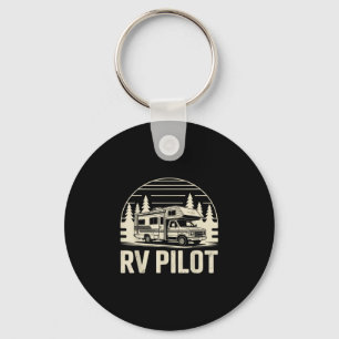 Porte-clés Camping en camping-car, camping-car, pilote de cam