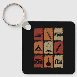 Porte-clés Camping - Fournitures de camping Rétro