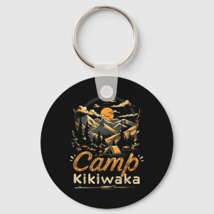 Porte-clés Camping Kikiwaka Campeur Randonnée Tente Forêt Mon