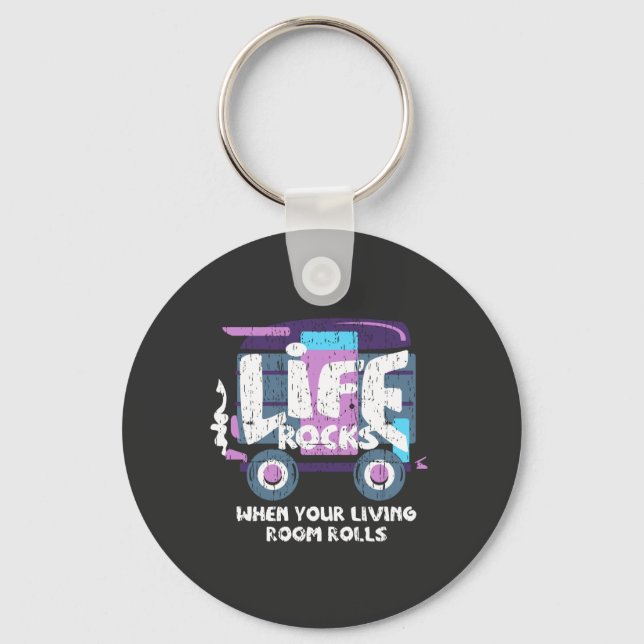 Porte-clés Camping - Life Rocks (Recto)