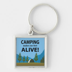 Porte-clés Camping Me Fait Me Sentir Vivant Camping