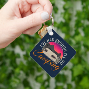 Porte-clés Camping Ou Motorhome Conception Vintage Pour Vacan