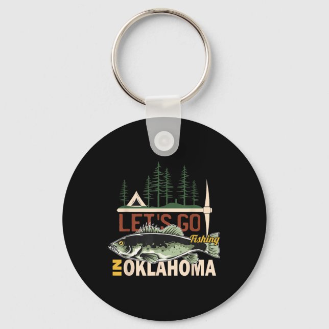 Porte-clés Camping pêche en Oklahoma - Nature Oklahoma Fish (Recto)
