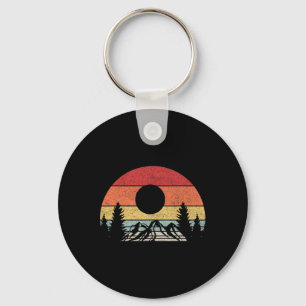 Porte-clés Camping randonnée montagne rétro vintage