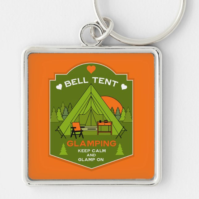 Porte-clés Camping sous tente Bell en glamping (Devant)