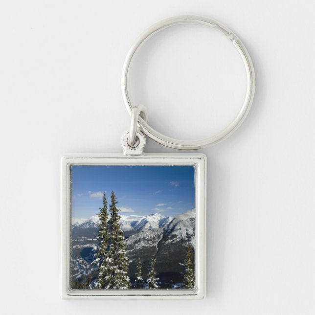 Porte-clés Canada, Alberta, Banff. Vues de la vallée de Bow (Devant)