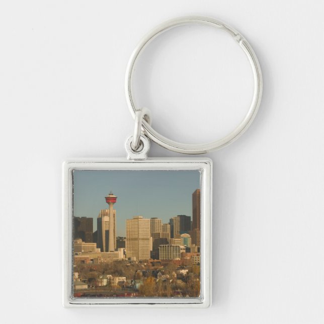 Porte-clés Canada, Alberta, Calgary : Skyline de la ville vue (Devant)