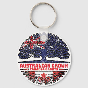 Porte-clés Canada Australie Australienne Racines d'arbres