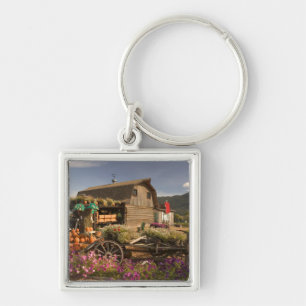 Porte-clés CANADA, Colombie-Britannique, Enderby. Grange en r