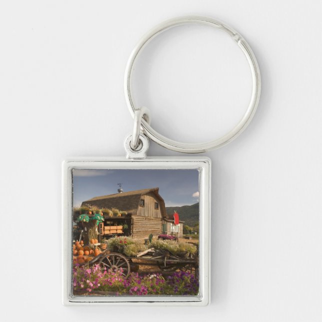 Porte-clés CANADA, Colombie-Britannique, Enderby. Grange en r (Devant)