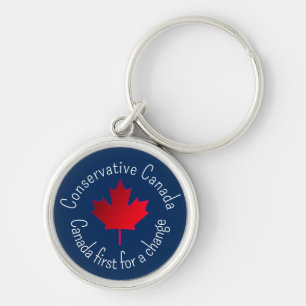 Porte-clés Canada conservateur. Le Canada d'abord pour change
