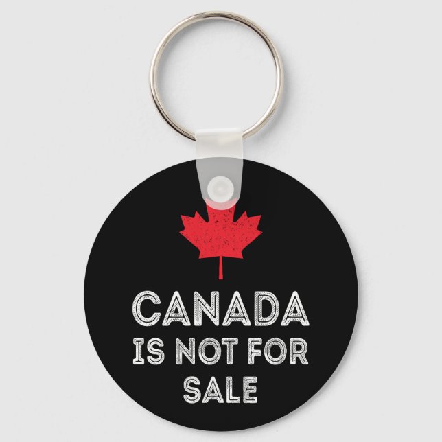 Porte-clés Canada non à vendre - Fière et patriotique (Recto)
