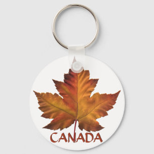 Porte-clés Canada Souvenir Porte - clé or Chrome Feuille d'ér