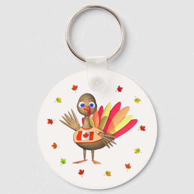 Porte-clés Canadian Thanksgiving Baby Turkey (Recto)