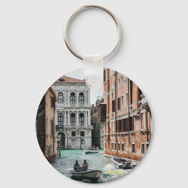Porte-clés Canal de bateau de Venise (Recto)