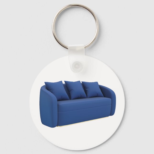 Porte-clés Canapé bleu moderne  (Recto)