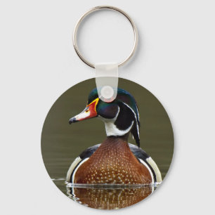 Porte-clés Canard à bois sur l'eau