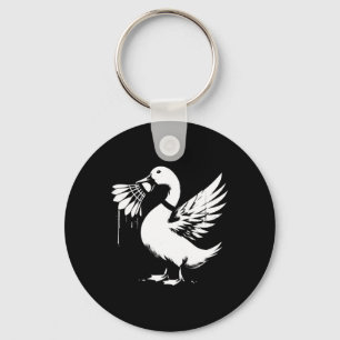 Porte-clés Canard Avec Navette - Drôle Graphique Amoureux Bad