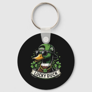 Porte-clés Canard Chanceux Trèfle Drôle Saint Patrick Jour Fo