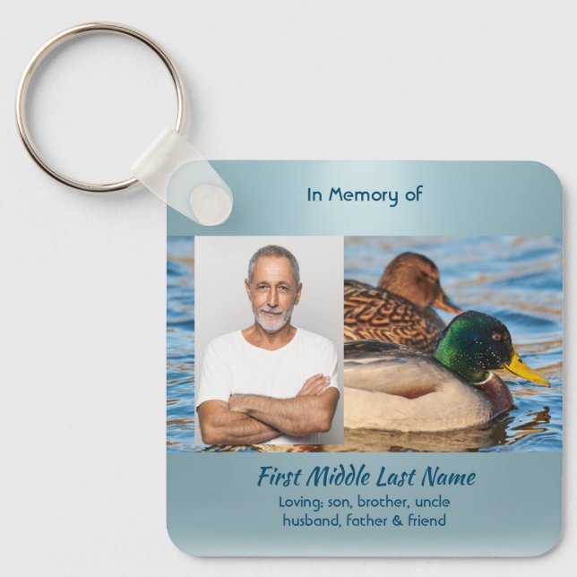 Porte-clés Canard colvert de souvenir chrétien (Recto)