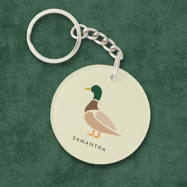 Porte-clés Canard Colvert Illustration Moderne Min (Créateur téléchargé)