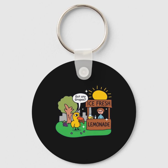 Porte-clés Canard Demande Des Raisins Étalage De Limonade (Recto)