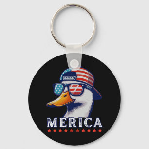 Porte-clés Canard drôle de patriote amateurs de 4 juillet can