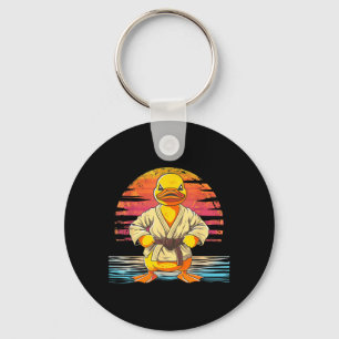 Porte-clés Canard en caoutchouc de taekwondo kickboxing anima