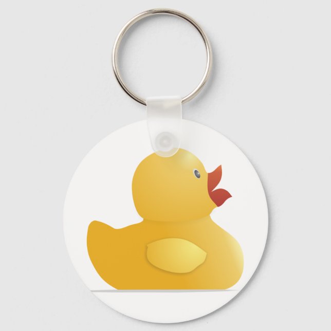 Porte-clés Canard en caoutchouc jaune (Recto)