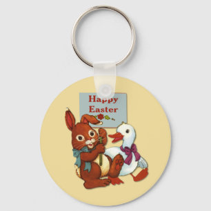 Porte-clés Canard et lapin Pâques
