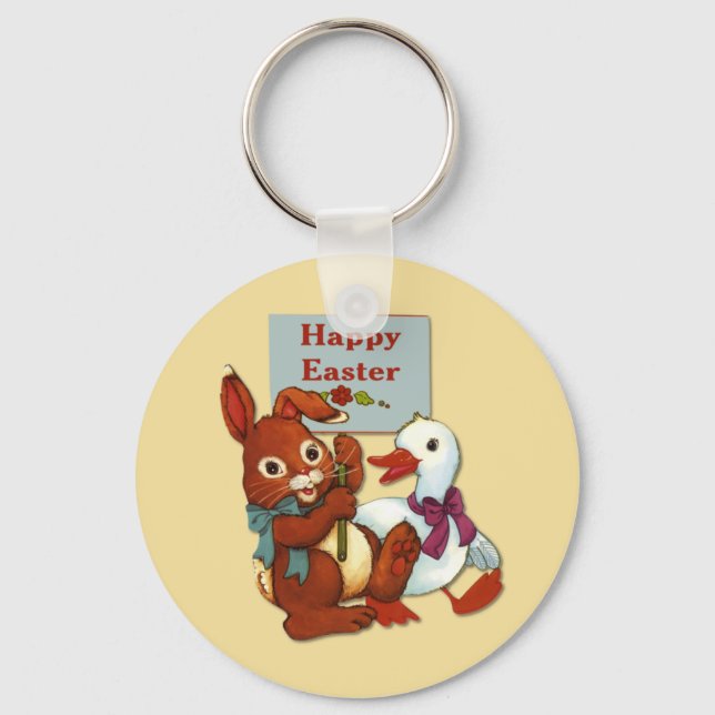 Porte-clés Canard et lapin Pâques (Recto)
