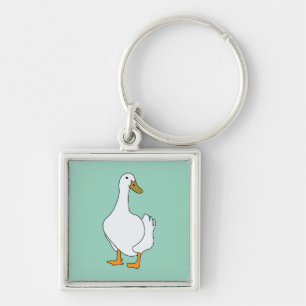 Porte-clés Canard Oiseau Canard Blanc