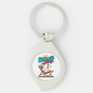 Porte-clés Canard Summer Vibes – Ouvre-bouteille à tongs